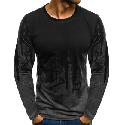 T-shirt stampata a maniche corte da uomo girocollo lunga top oversize