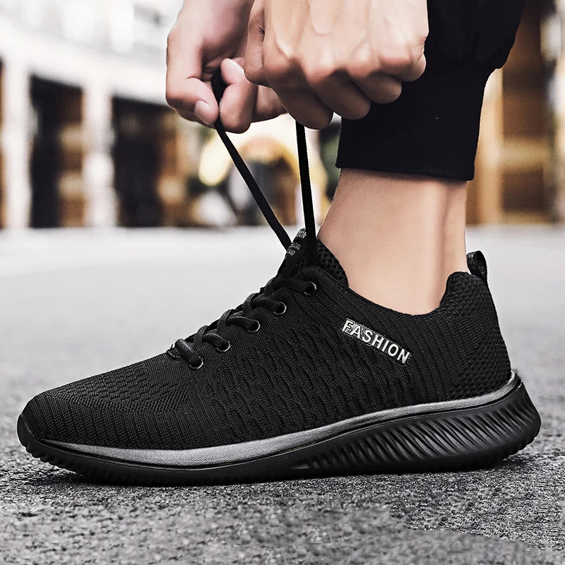 Men Casual Shoes Lace-up  Lightweight Comfortable Breathable Walking Sneakers.
