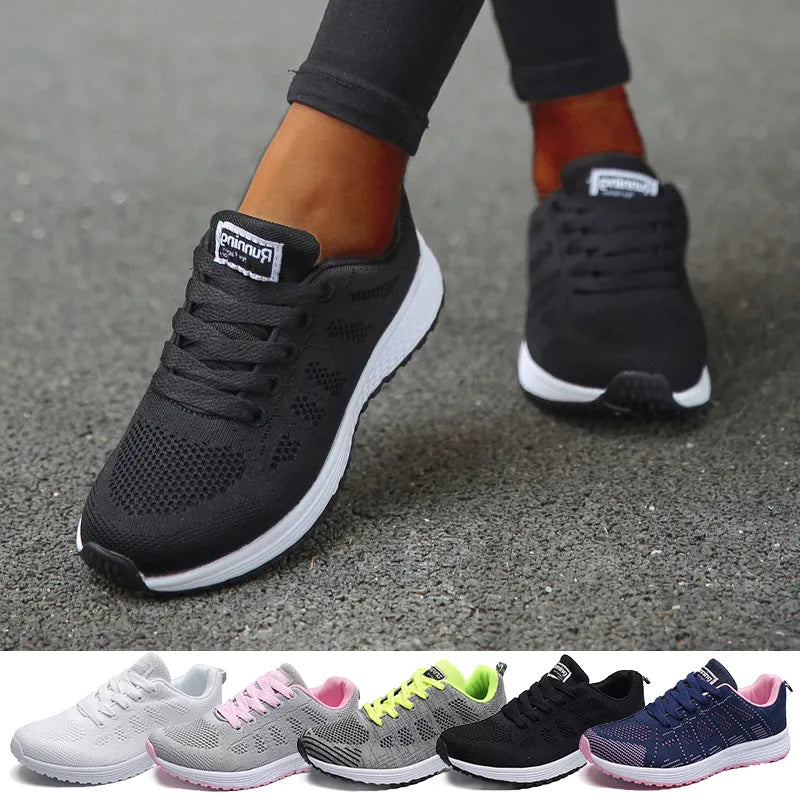 Sneakers Casual Shoes Flats Air Breathable Trainers Ladies Shoes