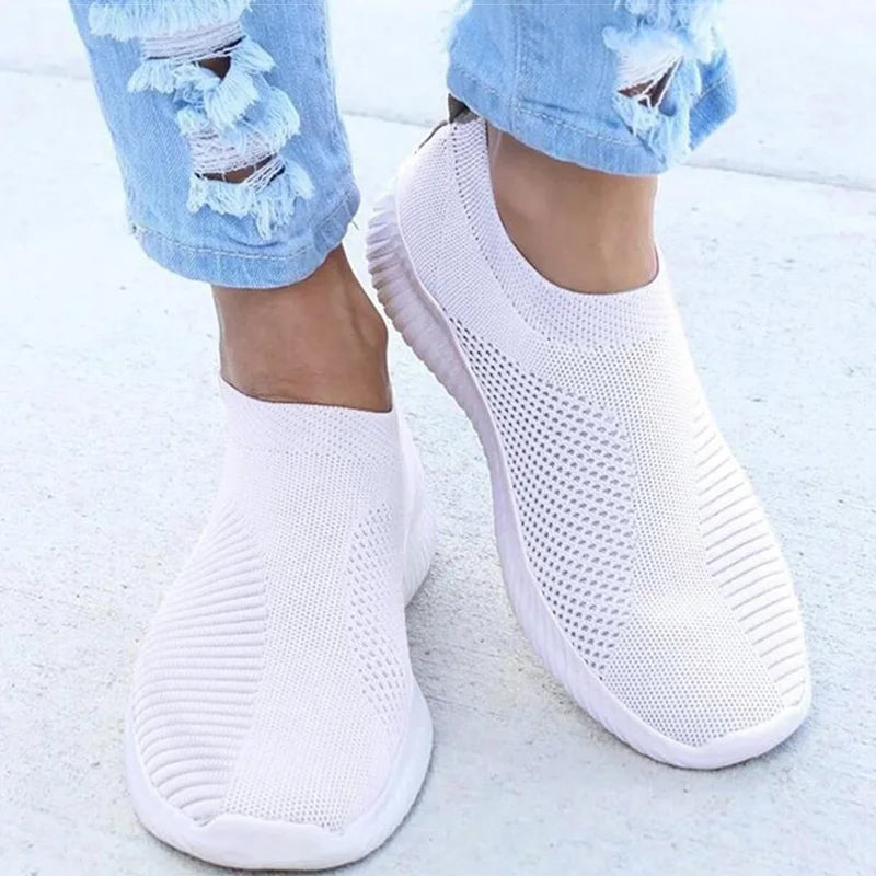 Дамски обувки Плетива чорап маратонки