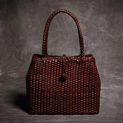 Handmade Knitted Designer Genuine Leather Women Bag