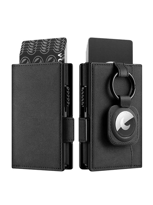 Wallet Card Holder with Airtag Holder Leather