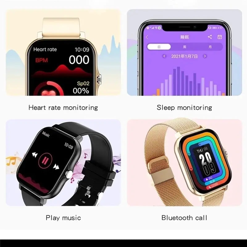 LIGE 2024 Smart Watch For Men Women Gift Full Touch Screen