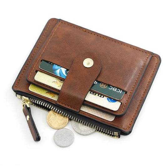 Luxury Small Men's Credit ID Card Holder Wallet