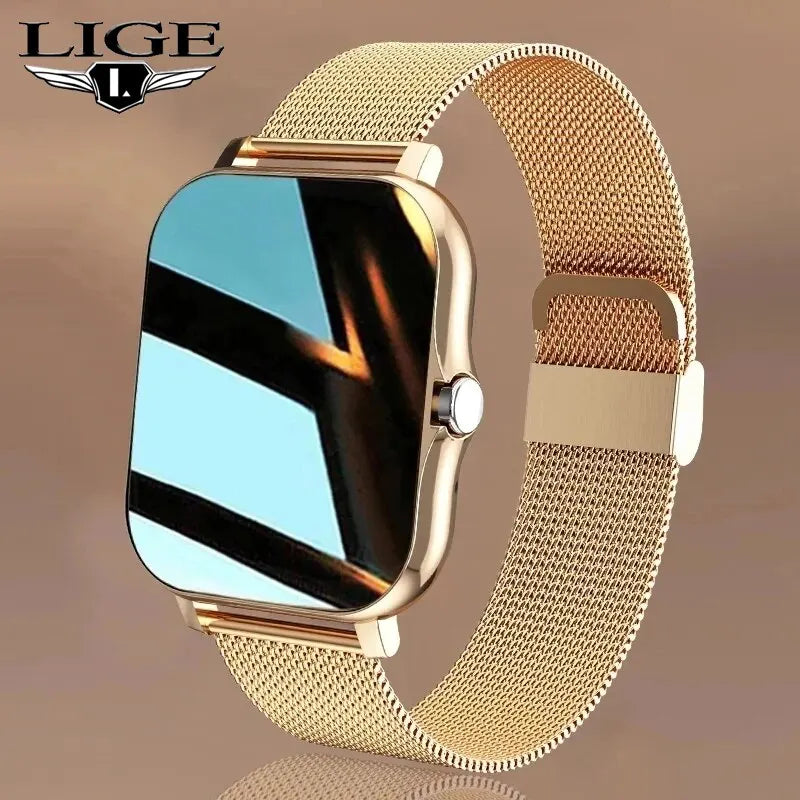 LIGE 2024 Smart Watch For Men Women Full Touch Screen