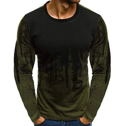 T-shirt stampata a maniche corte da uomo girocollo lunga top oversize