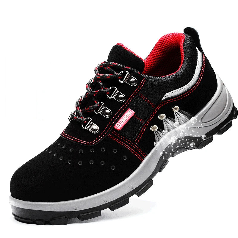 Indestructible Men Anti-puncture Safety Shoes Work Sneakers Hiking Anti-smash Steel Security Footwear.