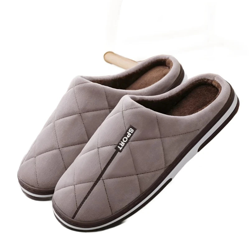 Size 47 48 49 50 Men Autumn Winter Warm Big Size Cotton Slippers Large Size Plus Home Bedroom Casual Shoes House Indoor Slides.