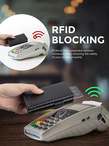 Bifold Wallet Credit Card Holder RFID Blocking