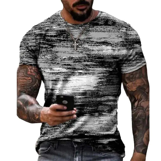 T-shirt da uomo con stampa 3D Summer Graffiti Streetwear