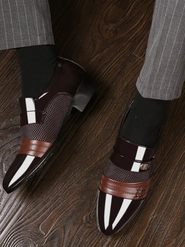 Slip on Men Dress Shoes Men Oxfords Fashion Business Dress Men Shoes 2020 New Classic Leather Men'S Suits Shoes Man.