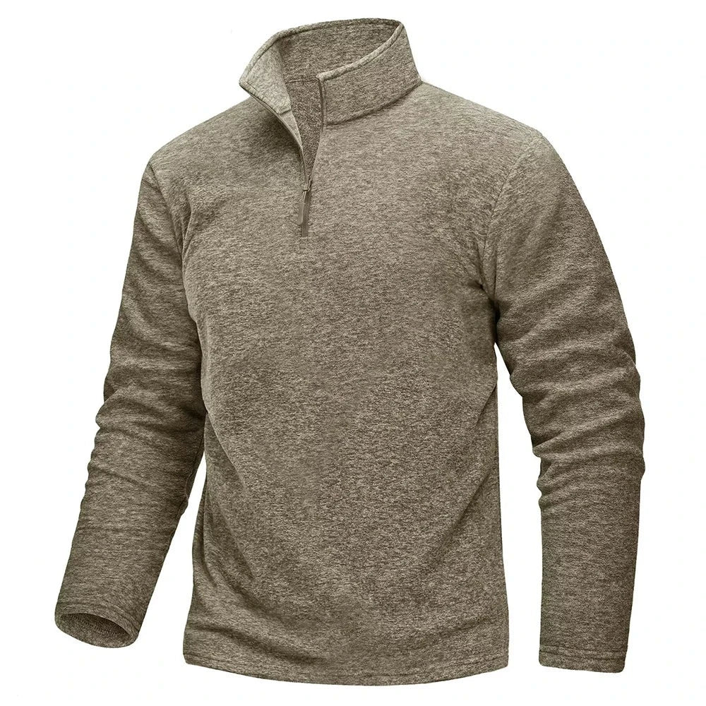 TACVASEN 1/4 Zipper Collar Spring Fleece Sweater Mens.