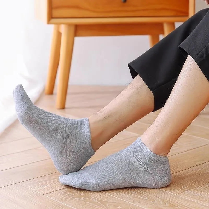 Presenting "BreezeBlend Socks" - an assortment of 20Pcs/ Men's Spring Summer Thin Breathable Soft Polyester Cotton Socks..