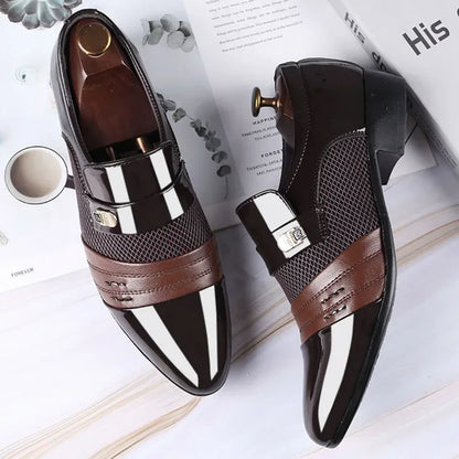 Slip on Men Dress Shoes Men Oxfords Fashion Business Dress Men Shoes 2020 New Classic Leather Men'S Suits Shoes Man.
